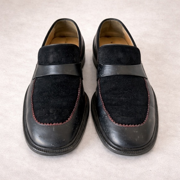Jimmy Choo Men’s Black Suede Leather Loafer Shoe Red Trim Size EU 45 US 12 main image 10